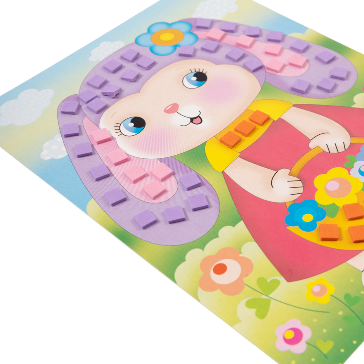 Набор для творчества. Аппликация "Зайка" (4 цв, 200 эл) арт.02750