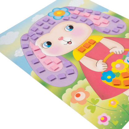 Набор для творчества. Аппликация "Зайка" (4 цв, 200 эл) арт.02750