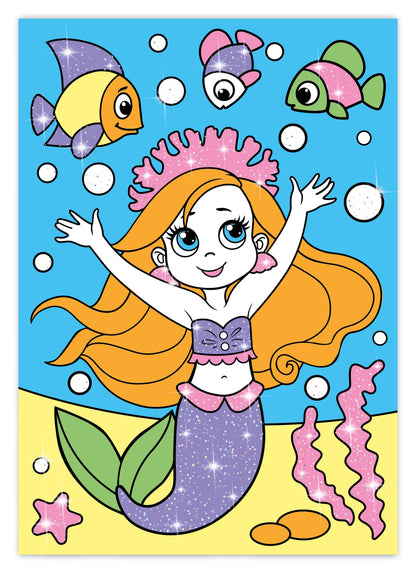 Набор для творчества. Раскраска с блестками "Русалочка"