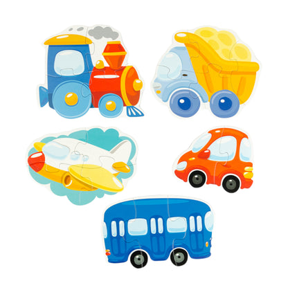 Jouets pour bébé "Транспорт" (5 cartes, 15 pièces)