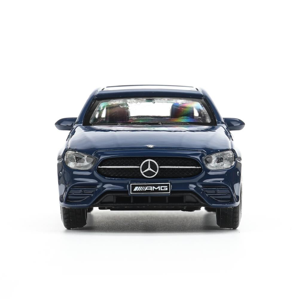 Машина металл MERCEDES-BENZ classe e amg 12см, дв,баг,ин,синий, кор. Parc technologique dans le cor.2*36шт