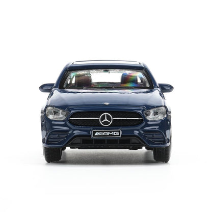 Машина металл MERCEDES-BENZ classe e amg 12см, дв,баг,ин,синий, кор. Parc technologique dans le cor.2*36шт