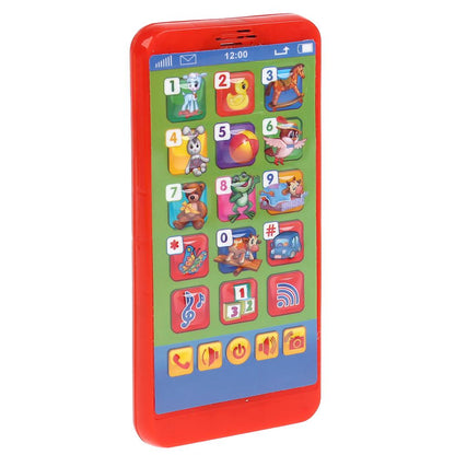 Обучающий телефон на бат. БАРТО А. 50 песен, звуков и фраз "Умка" на карт. (русс. уп.) в кор.48шт