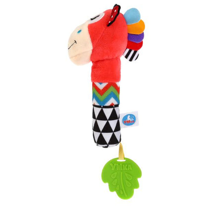 Текстильная игрушка-пищевая лошадка на карте. в пак. (рус. уп.) "Умка" в кор.240шт