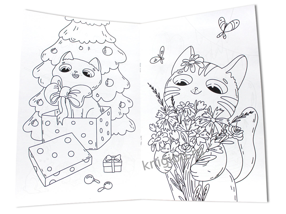 ЛЮБИМАЯ РАСКРАСКА эконом А4. МИЛЫЕ КОТЯТА