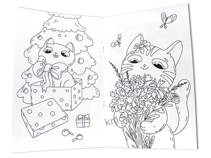 ЛЮБИМАЯ РАСКРАСКА эконом А4. МИЛЫЕ КОТЯТА