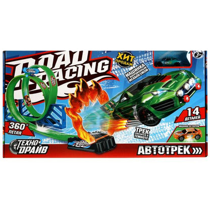 Le véhicule avec le bateau, la taille, le temps est en temps, cor.44,5*25,1*5,4 cm ТЕХНОДРАЙВ en cor.2*18шт