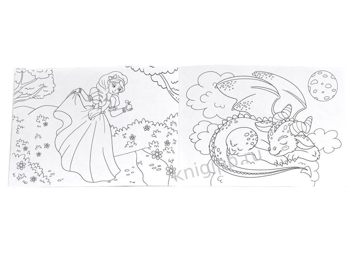 РАСКРАСКИ А5 эконом. альбомные. ДЛЯ ДЕВОЧЕК (новая)