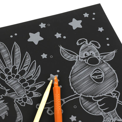 SCRATCHART-GOLD-BU1 313948 Набор д/дет творчества БУБА гравюра 18*24 см, золотая МУЛЬТИ АРТ в кор.