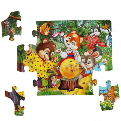 Колобок. Пазл в рамке. 15 деталей. Развивающие пазлы. 285х215х5 мм. Умные игры в кор.50шт