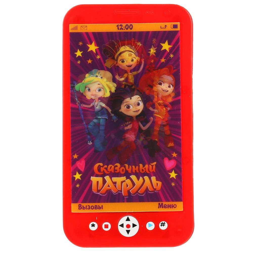 Téléphone musical Сказочный патруль на бат. russe. puce, avec écran d'affichage. Умка в кор2*72шт