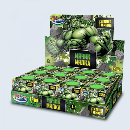 Игрушка мялка мяч неоновый 6см, цвет в сборе, дисплей 12шт Супер Жим уп-12шт в кор.8уп