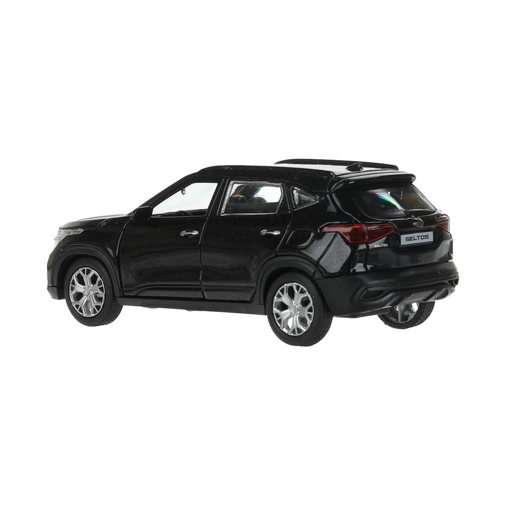SELTOS-12-BK Машина металл KIA seltos длина 12 см, двери, багаж., инерц, черный, кор. Технопарк в ко