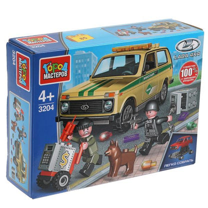 Конструктор ограбление инкассаторской МАШИНЫ, 85 дет. (легко собрать) Город мастеров в кор.80шт