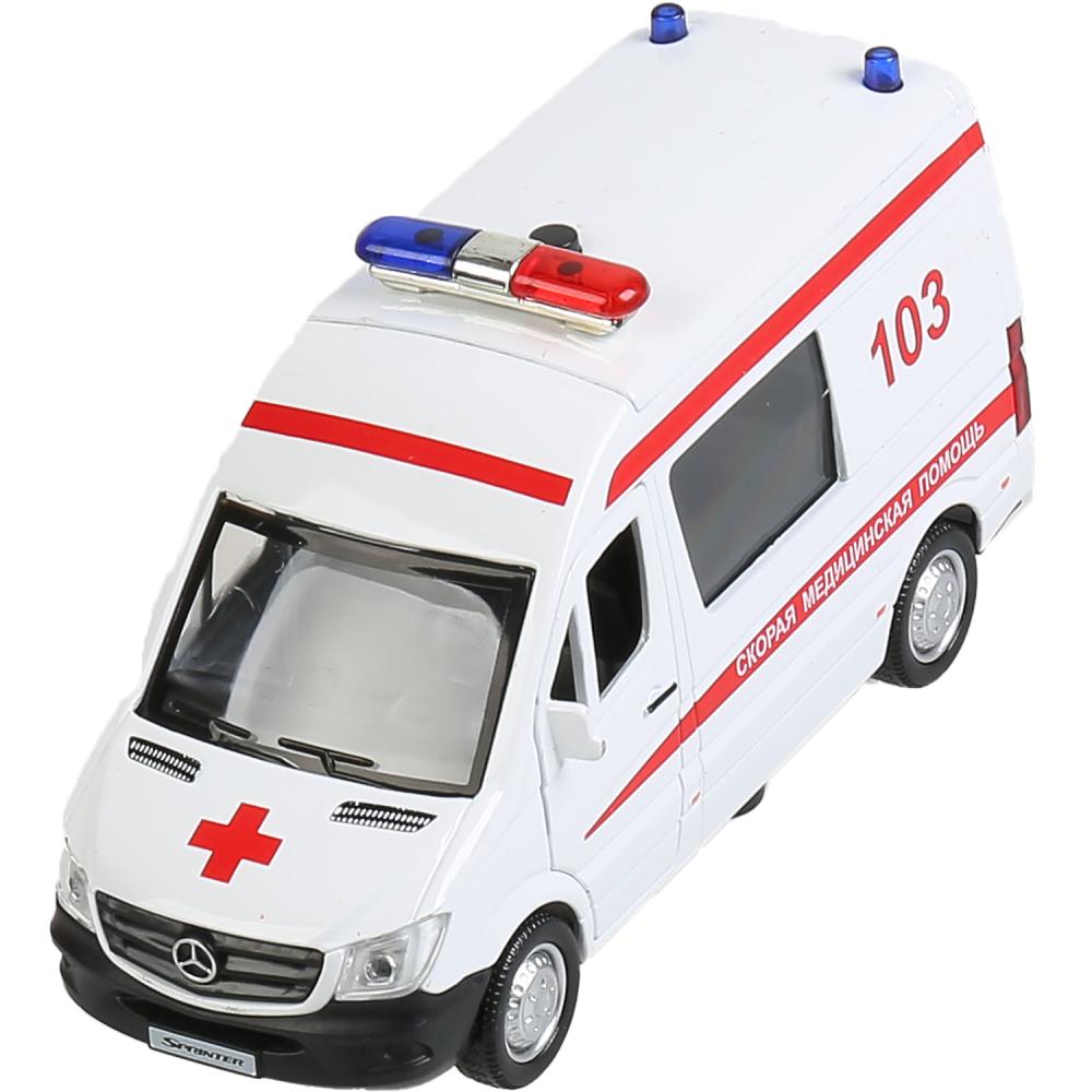 Machine en métal pour véhicule MERCEDES-BENZ SPRINTER SCКОРАЯ 14 см, двер, бел, кор. Parc technologique dans le cor.2*32шт