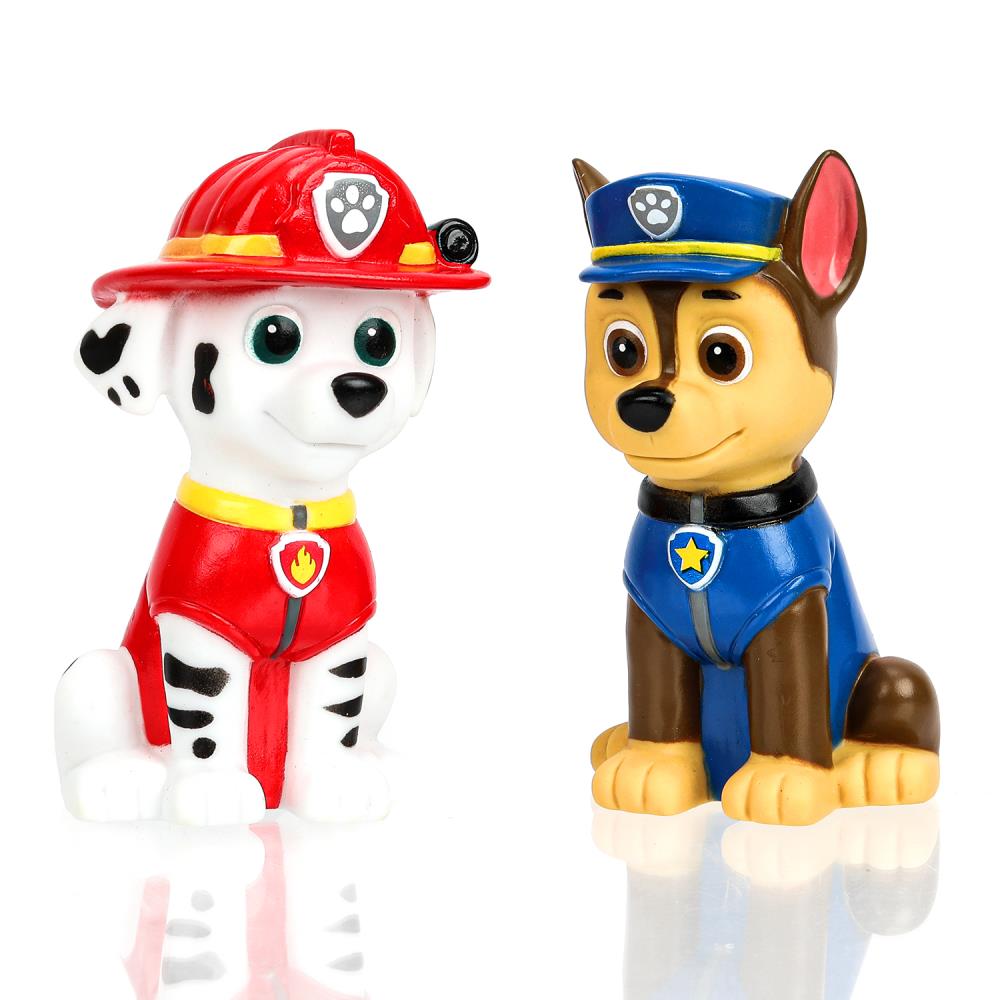 LXMAR-CHASE-DOGP-NW Игрушка для ванны Щенячий Патруль Маршал и чейз-гонщик 10 см, 2шт, сетка КАПИТОШ