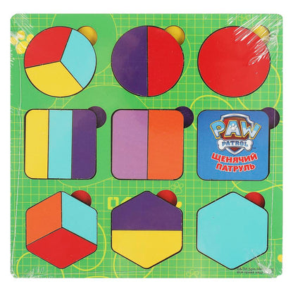 Рамка-вкладыш геометрические фигуры Щенячий Патруль 17*17см, термопакет Буратино в кор.20шт