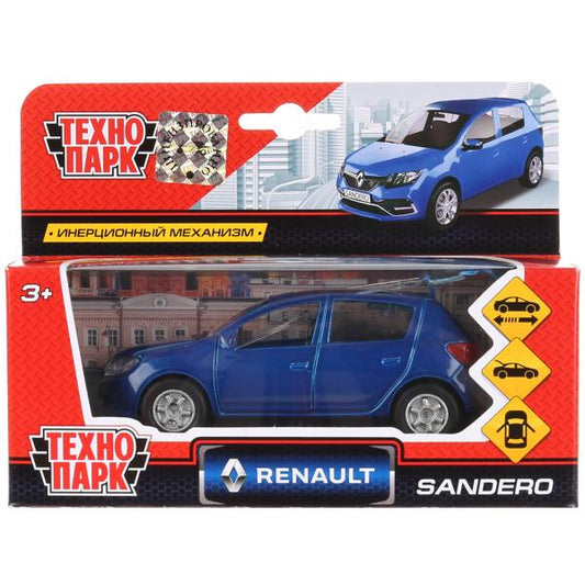 SB-17-61-RS-N(BU)-WB 283719 Машина металл RENAULT sandero, 12 см, двери, багаж., инерц. кор. Технопа