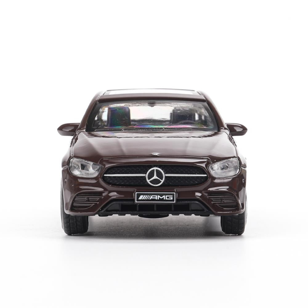 Машина металл MERCEDES-BENZ classe e amg 12см, дв,баг,ин,бордовый, кор. Parc technologique dans le cor.2*36шт