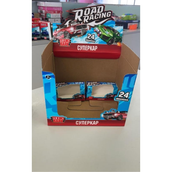 Машина металл ROAD RACING SUPERKAR 7 см, в ассортименте, кор., свет, Технопарк уп-24шт в кор.32уп
