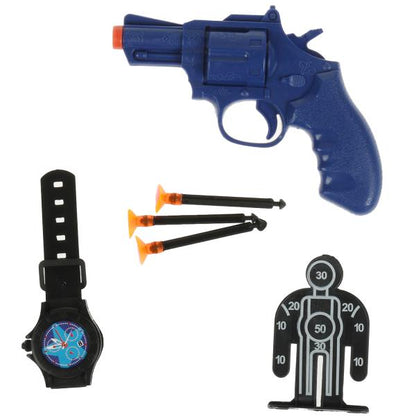 Набор оружия ПОЛИЦИЯ pistolet with присосками, блист.19*21*4см ИГРАЕМ ВМЕСТЕ в кор.2*216шт