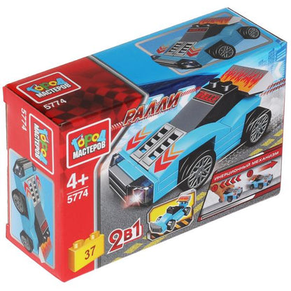 Конструктор СПОРТКАР 2в1 с инерцией, 37 дет. Город мастеров в кор.70шт