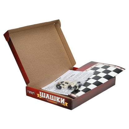 Классические шашки 2 в 1. 345х240х45 мм. Умные игры в кор.10шт