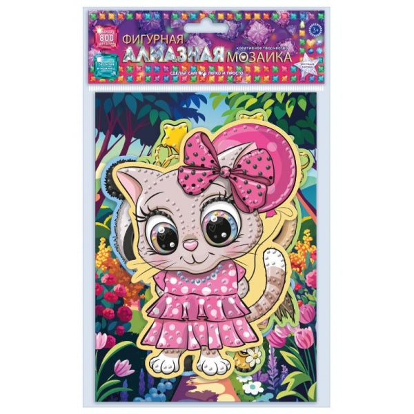 Алмазная мозаика фигур,3 фиг.панда,сова 15*21 см кошечка с шариком (paquet) МУЛЬТИ АРТ в кор.100шт