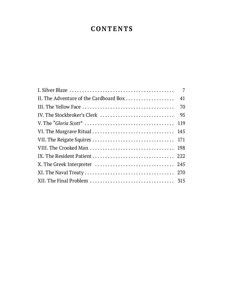 The Memoirs of Sherlock Holmes