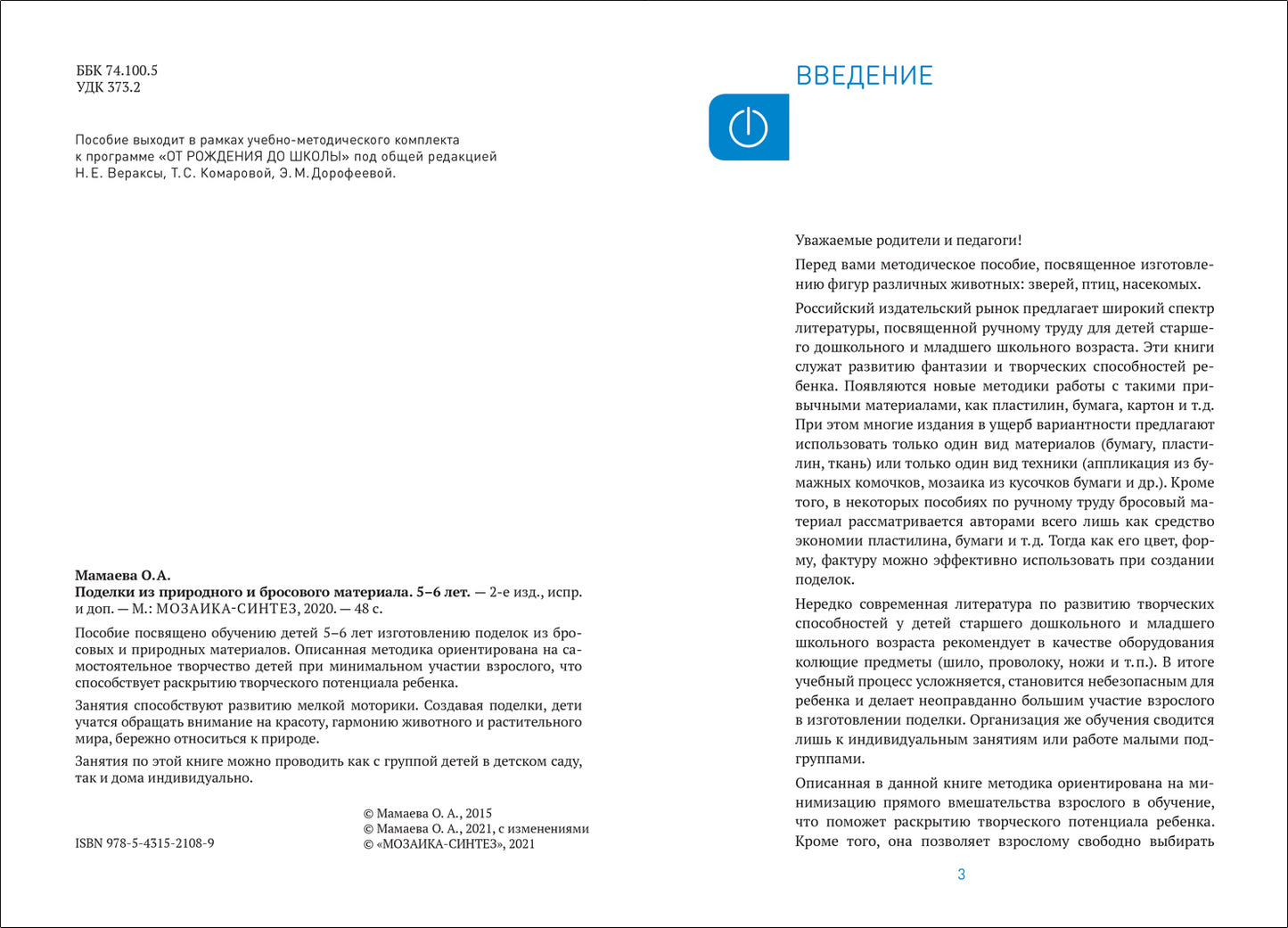 Поделки из природного и бросового материала. 5–6 лет. ФГОС