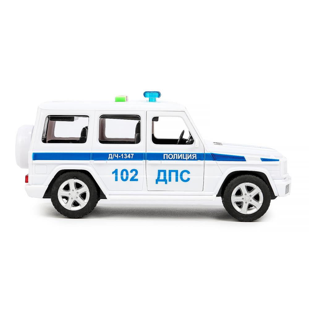 Machine en plastique pour Mercedes-Benz Classe G ПОЛИЦИЯ 22 см, дв, баг, kor. Parc technologique dans le cor.2*18шт