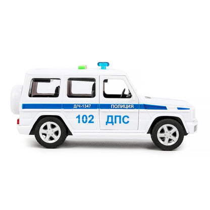 Machine en plastique pour Mercedes-Benz Classe G ПОЛИЦИЯ 22 см, дв, баг, kor. Parc technologique dans le cor.2*18шт