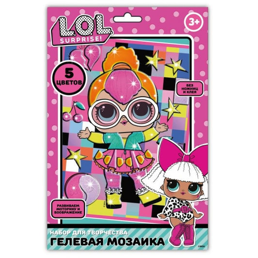 Гелевая мозаика 17x23 см ЛОЛ lol МУЛЬТИ АРТ в кор.100шт