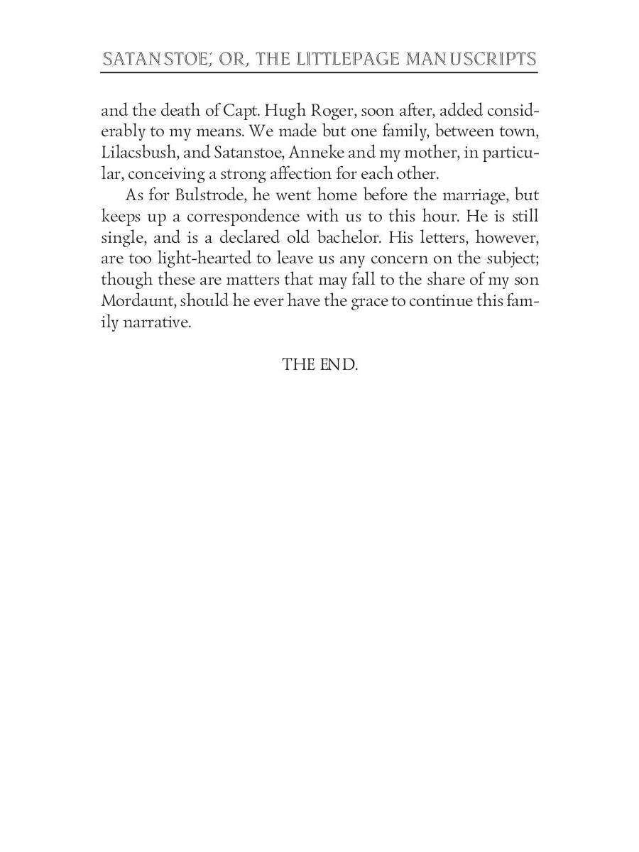 Satanstoe or The Littlepage Manuscripts / Сатаньское или Маленькие манускрипты