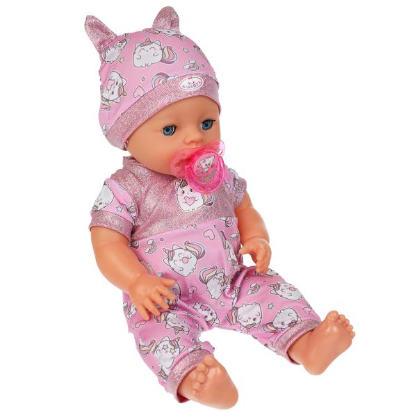 Пупс озвуч Шаинский музыка 40см, пьет, писает, закр. глазки, 4 акс, 100 фраз КАРАПУЗ в кор.8шт