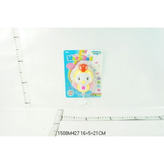 Погремушка муз. на подвеске, цыпленок на карте. в кор.2*60шт