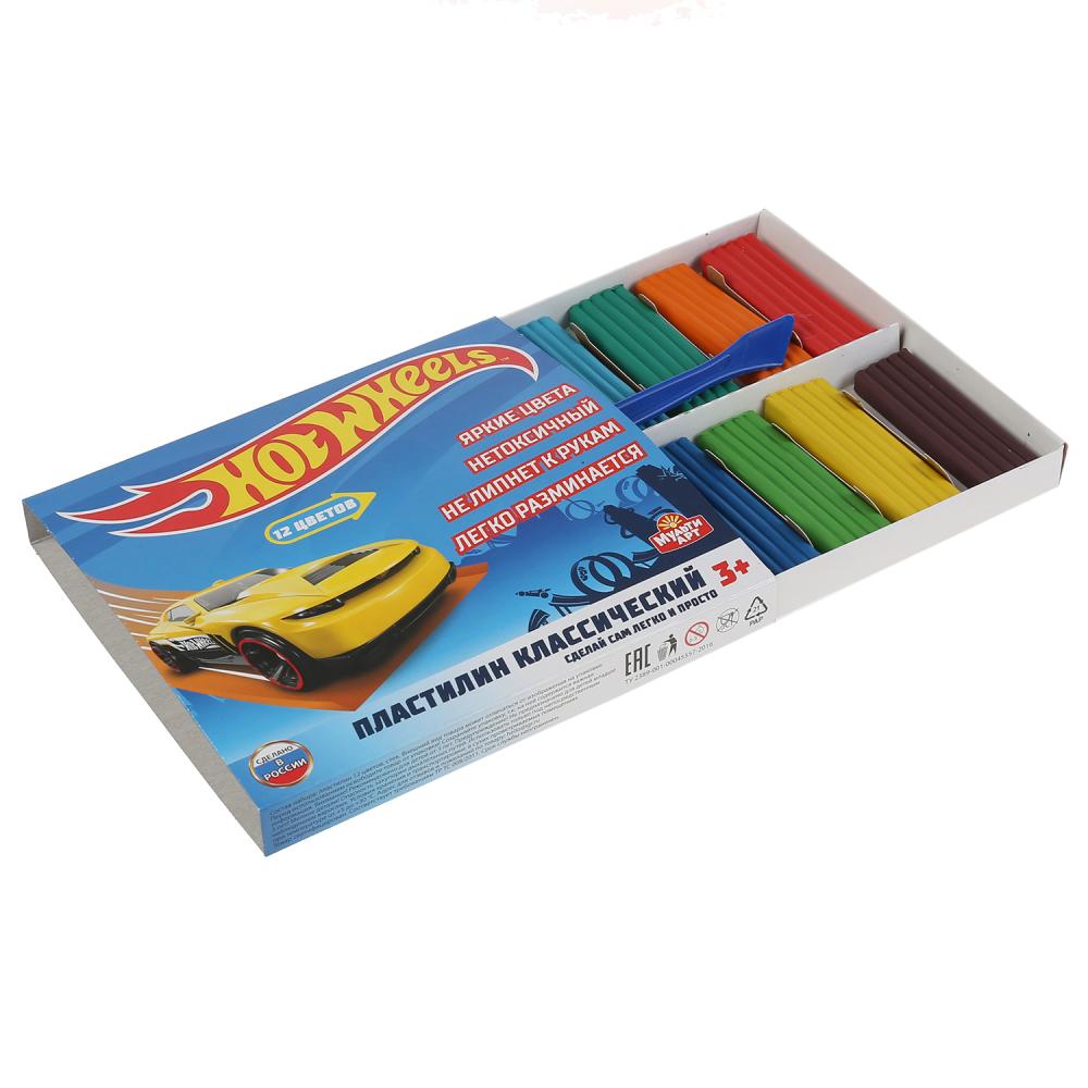 HOT WHEELS Пластилин классический, 12 цв (180 г) MULTIART в кор.16шт