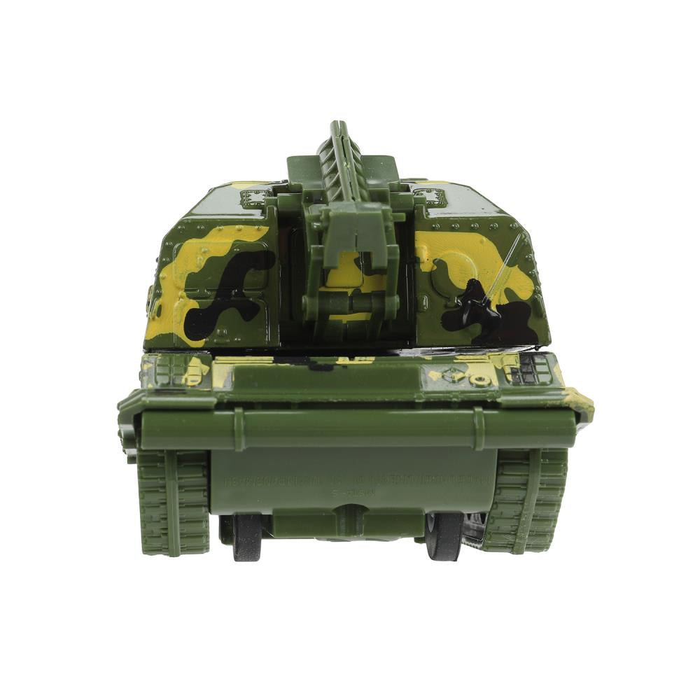 Модель металл МСТА-ГАУБИЦА 12 см, вращается башня, инерция, камуф, кор. Технопарк в кор.2*24шт