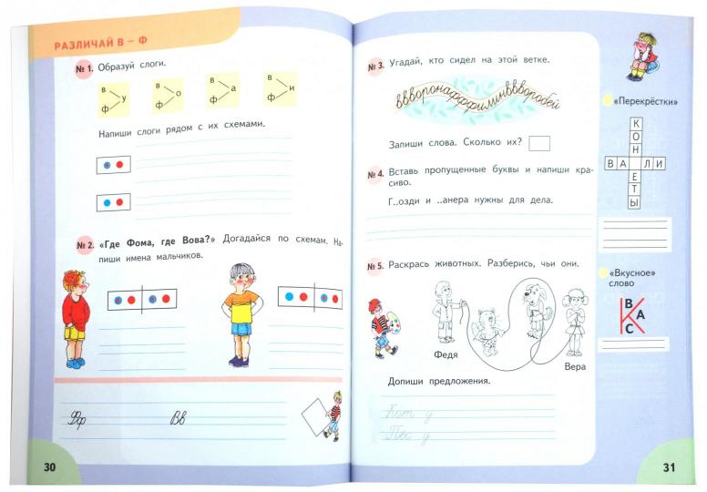 Якубовская Русский язык. 2 кл. Читай, думай, пиши. Рабочая тетрадь В 2-х Ч.1 (для обучающихся с интеллектуальными нарушениями)