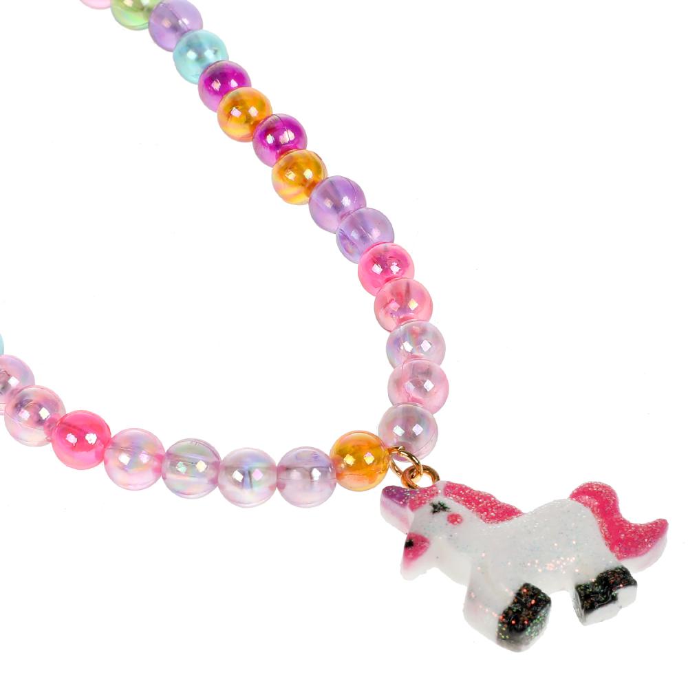 Аксесс д/девочек СКАЗОЧНЫЙ ПАТРУЛЬ н-р бижутерии(кулон+браслет)единорог МИЛАЯ ЛЕДИ уп-10шт в kor50up