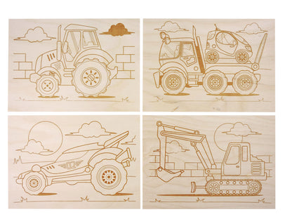 Выжигание. Доски для выжигания 10 шт "Спецтехника"