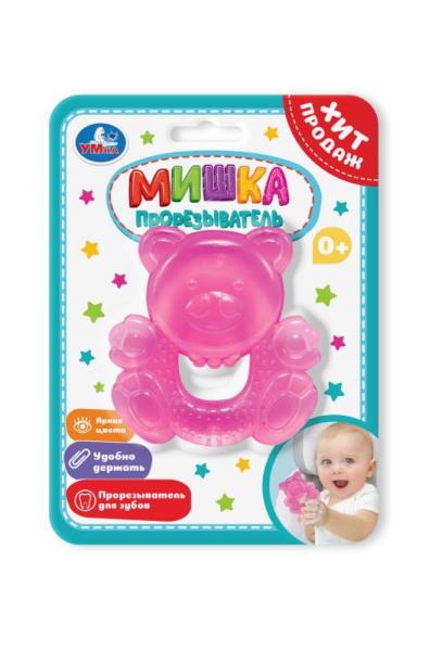 Развивающая игрушка прорезыватель весёлый мишка на блистере (рус. уп.) Умка в кор.12*12шт