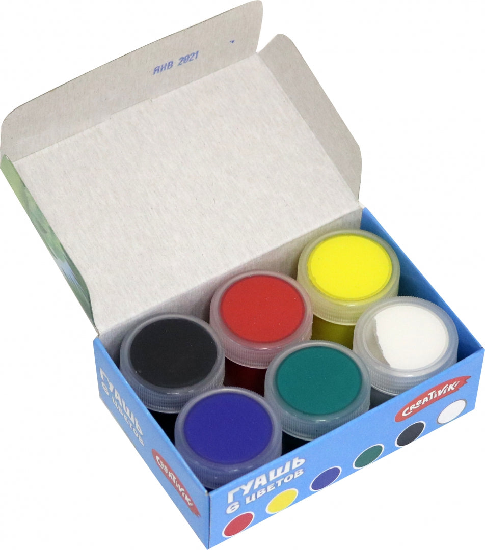 Гуашь 6цв 10мл,КГ0610КР