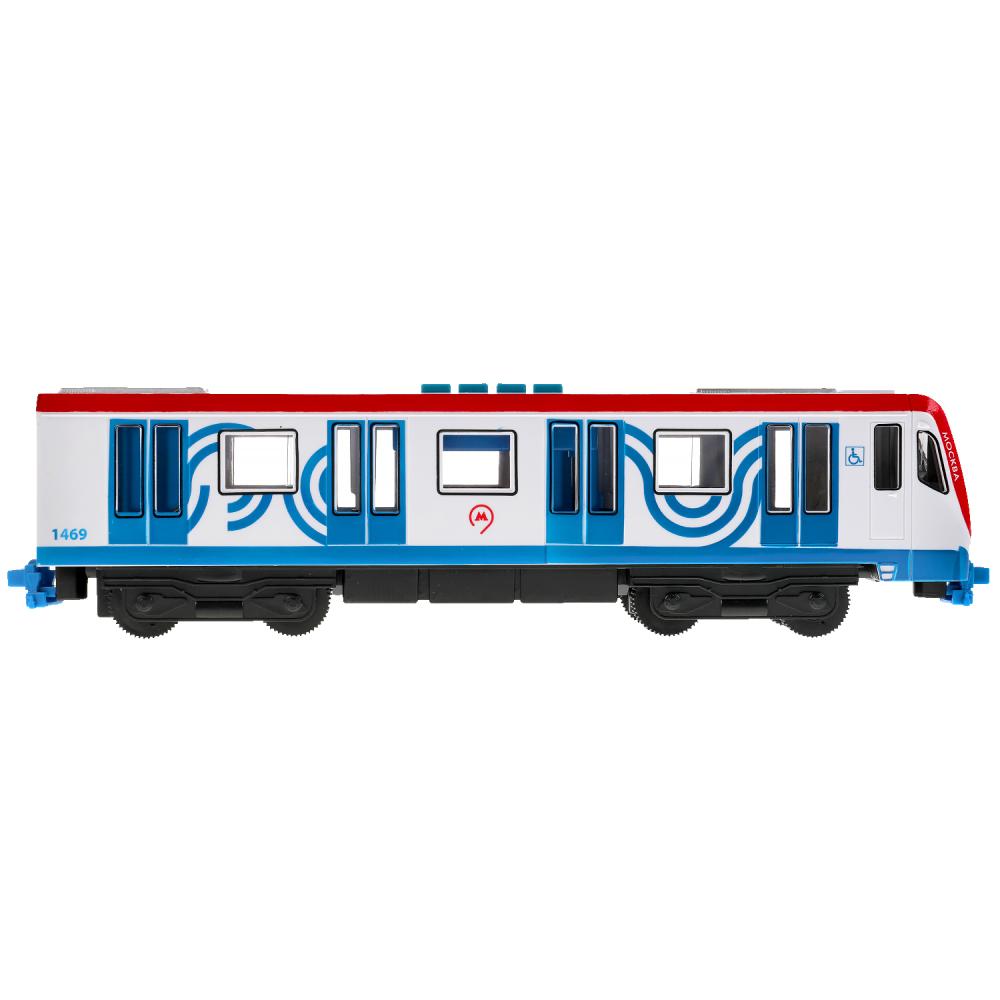 Технопарк. Вагон метро метрополитен 30см, пластик свет-звук двери, син, арт.SUBWAYMSC-30PLMETRO-WHBU