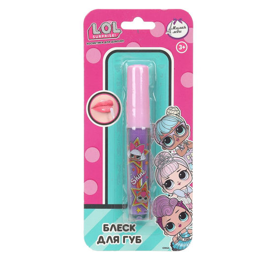 Косметика ДЛЯ ДЕВОЧЕК ЛОЛ блеск для губ 2 мл фиолетовый МИЛАЯ ЛЕДИ в кор.6*24шт