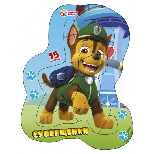 Superщенки. Le jeu de figurines est dans le cadre. 215х280х2 mm Jeux complets en cor.50шт