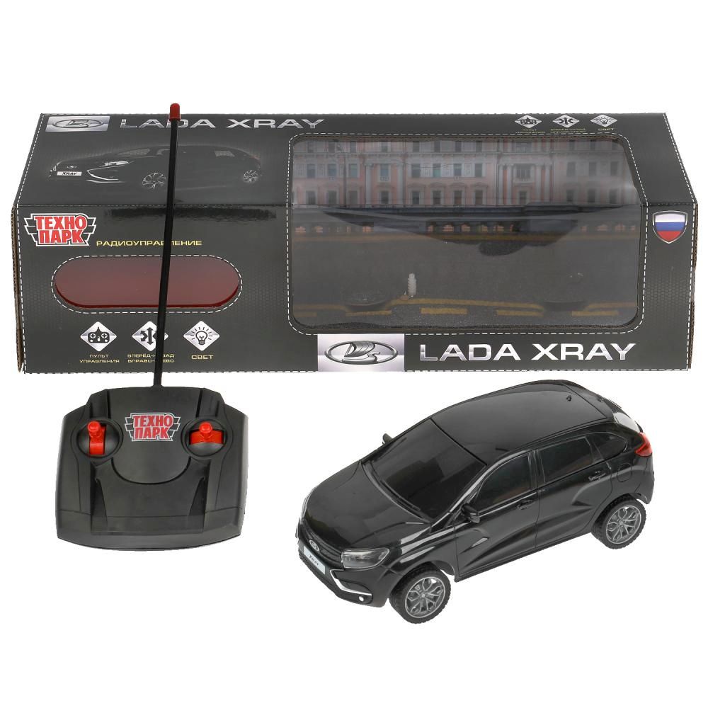 LADAXRAY-18L-BK Машина р/у LADA XRAY 18 см, свет, черн, кор. Технопарк в кор.36шт