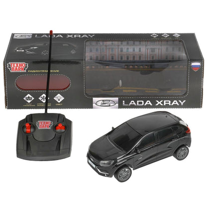 LADAXRAY-18L-BK Машина р/у LADA XRAY 18 см, свет, черн, кор. Технопарк в кор.36шт