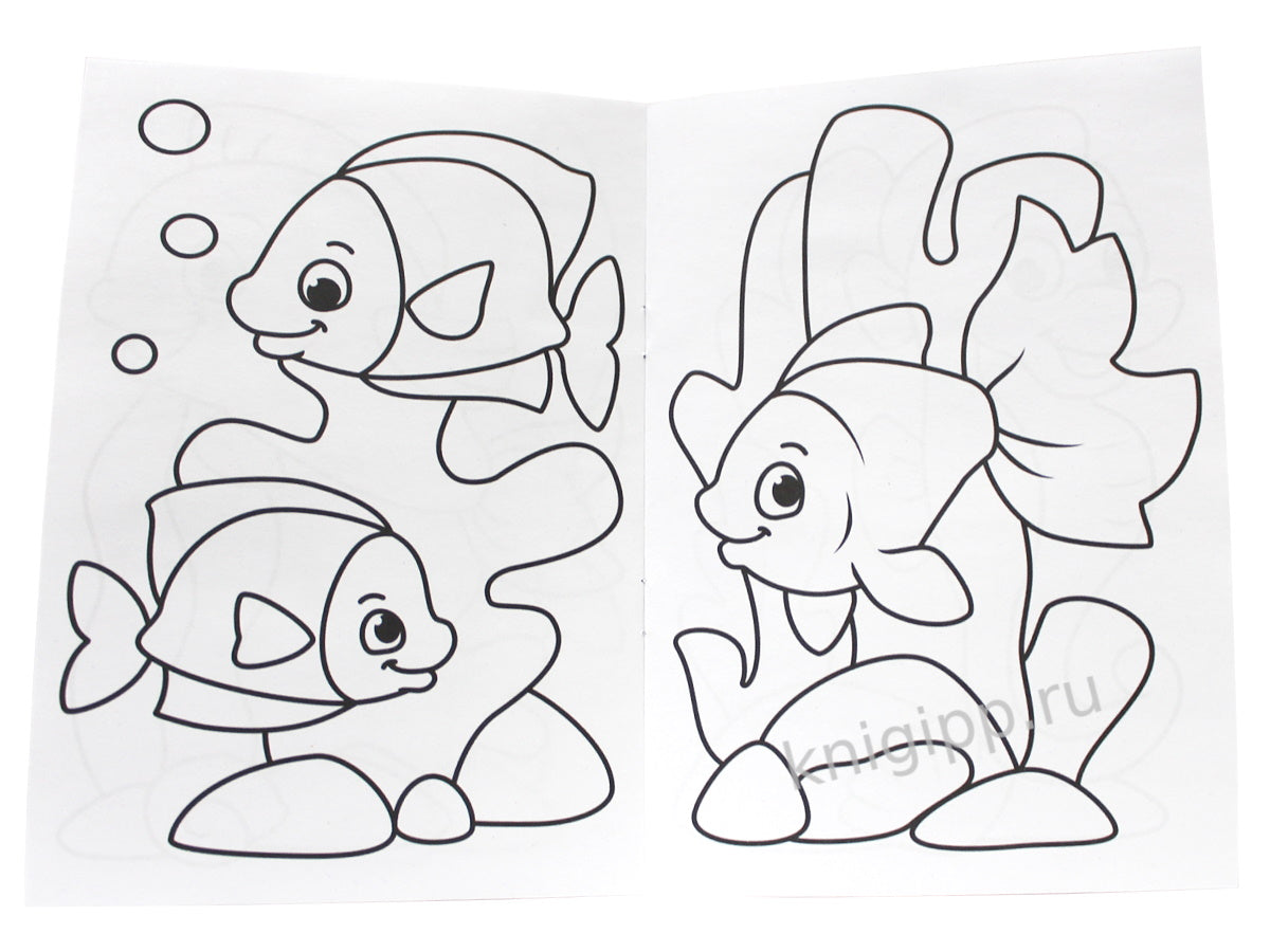 РАСКРАСКА А5 эконом. КТО ЖИВЕТ В ОКЕАНЕ