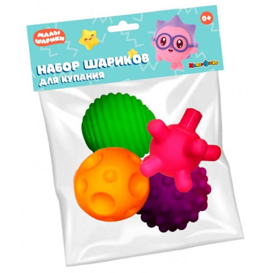 Набор шаров для купания Малышарики 4 шт. в пак. КАПИТОШКА в кор.2*100наб